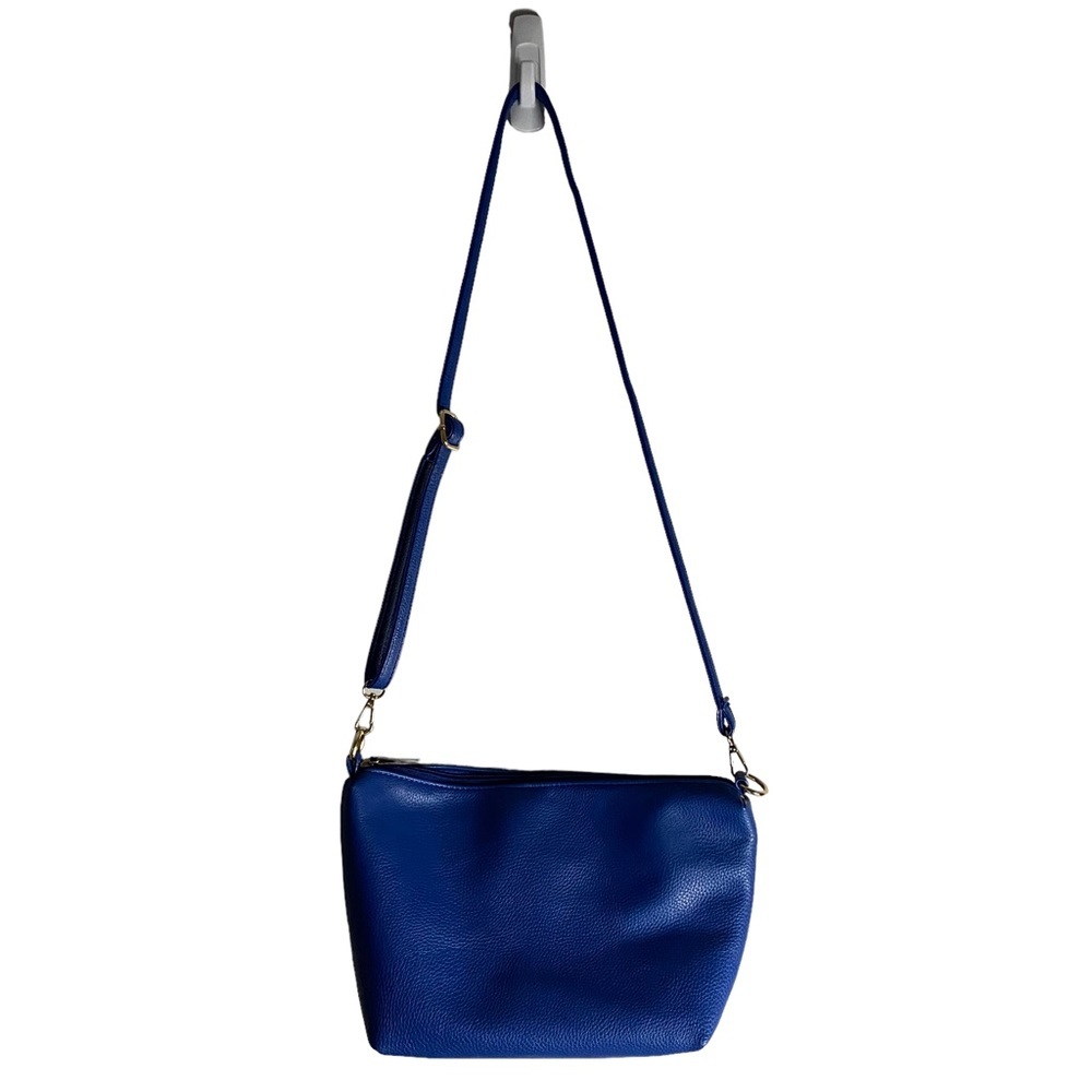 Vegan Leather Women's Blue Crossbody Bag